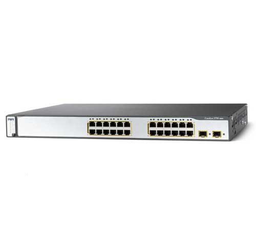 سوئیچ شبکه سیسکو 24 پورت WS-C3750-24TS-S