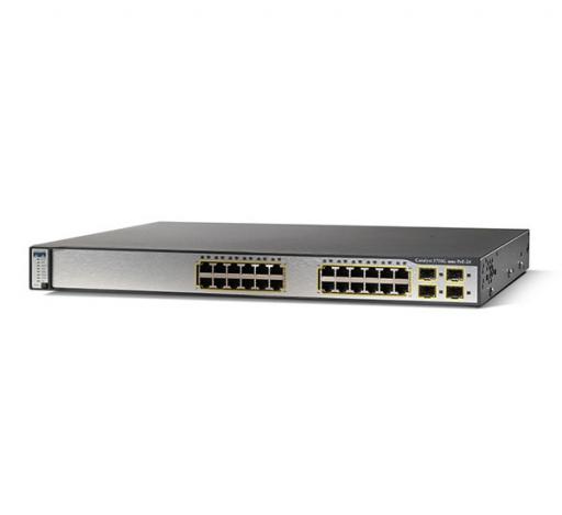 سوئیچ شبکه سیسکو 24 پورت WS-C3750G-24PS-S Used